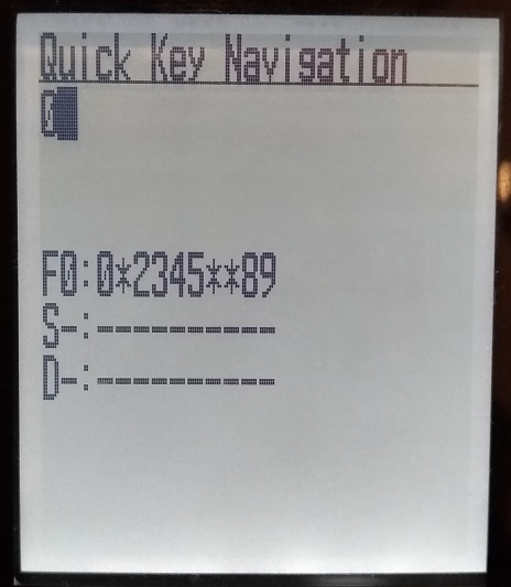 BCD436HPで0を押したときの様子