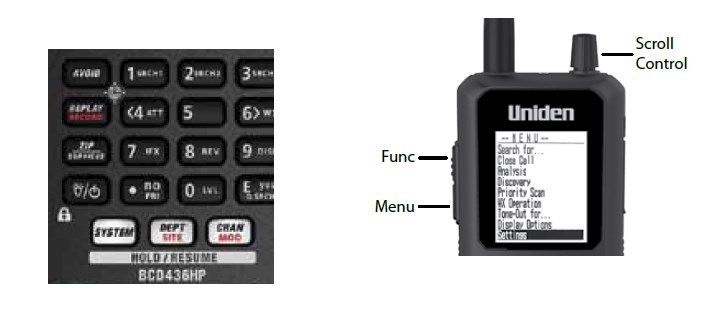 BCD436HPのボタン説明