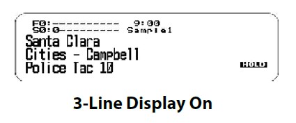 BCD536HPの3列表示モード