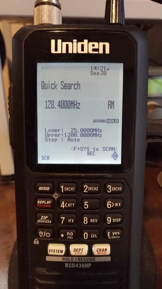BCD436HPのVFO設定手順3