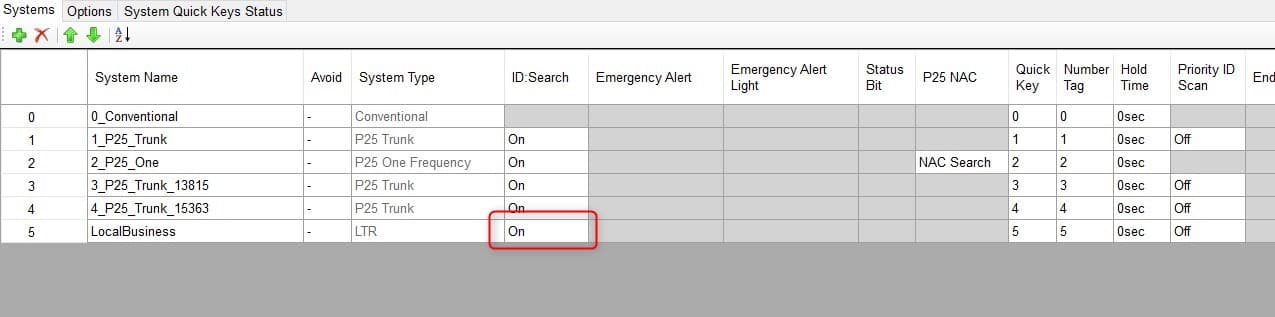 ID Searchをオンにする